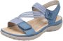 Rieker Blauwe Comfort Sandaal met Klittenbandsluiting Blue Dames - Thumbnail 9
