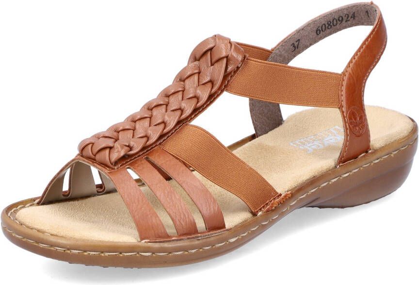 Rieker Sandalen zomerschoen sandaal sleehak met stretchbanden