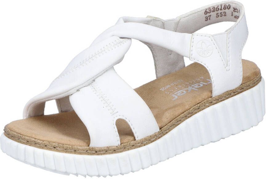 Rieker Sandalen zomerschoen sandaal sleehak met zachte binnenzool
