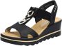 Rieker Elegante Comfortabele Sandalette Bruin Gesp Multicolor Dames - Thumbnail 6