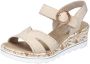 Rieker Beige Grafische Print Platform Sandaal Beige Dames - Thumbnail 2