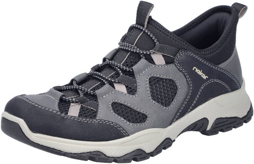 Rieker Slip-on sneakers trekking schoen outdoorschoen instapschoen met elastiek