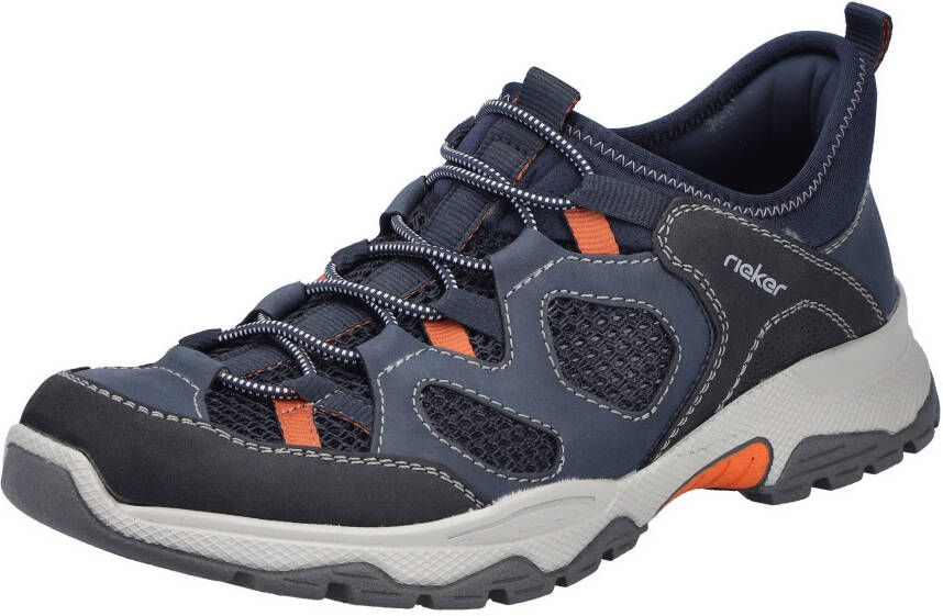 Rieker Slip-on sneakers trekking schoen outdoorschoen instapschoen met elastiek