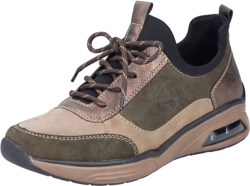 Rieker Slip-on sneakers instapschoen lage schoen vrijetijdsschoen met praktische trekbanden