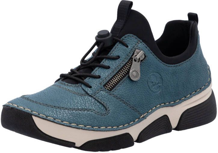 Rieker Slip-on sneakers Instapschoen lage schoen vrijetijdssneaker elastische band snelsluiting