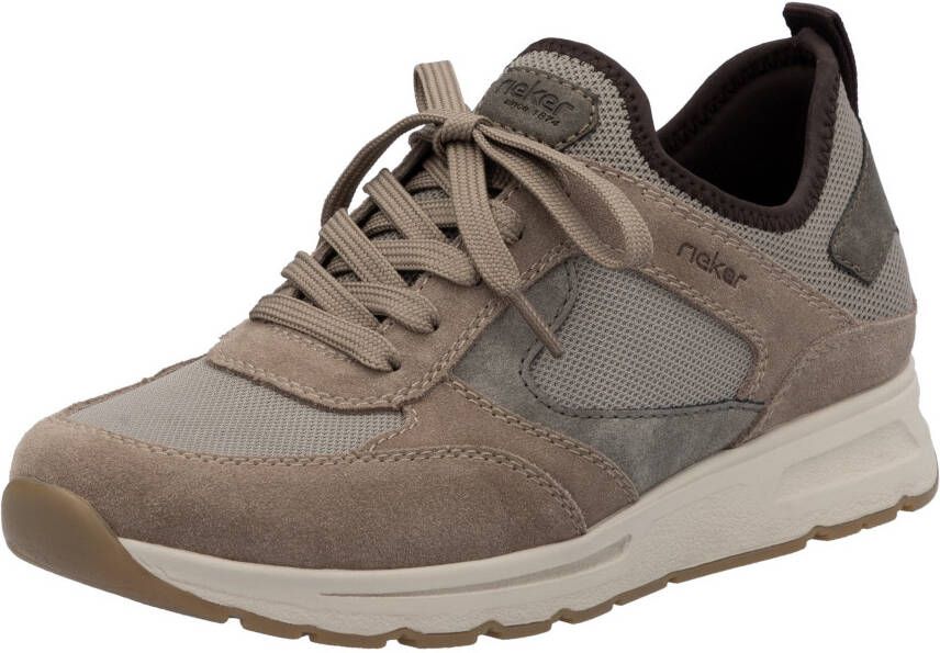 Rieker Slip-on sneakers instapschoen lage schoen vrijetijdssneaker met vetelement