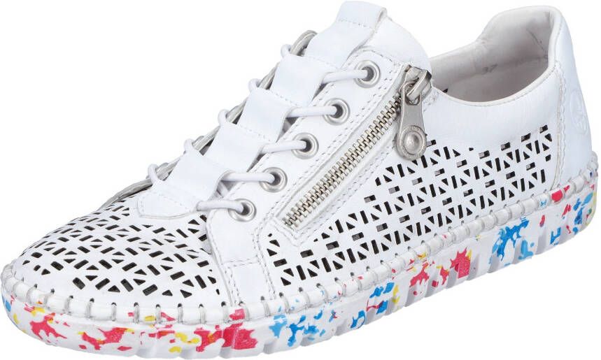 Rieker Slip-on sneakers lage schoen vrijetijdsschoen instapschoen met elastiek