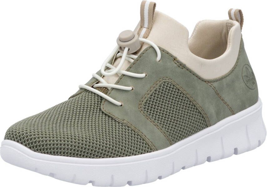 Rieker Slip-on sneakers lage schoen vrijetijdssneaker instapschoen met aantrek lussen