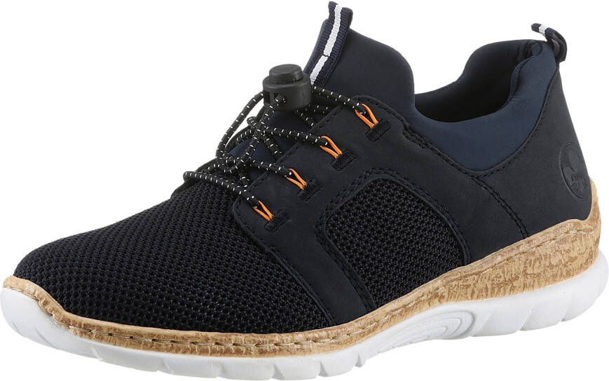 Rieker Slip-on sneakers instapschoen lage schoen slipper vrijetijdsschoen met elastische instap - Foto 1