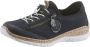 Rieker Slip-on sneakers Slipper instapschoen met buitenrits - Thumbnail 2