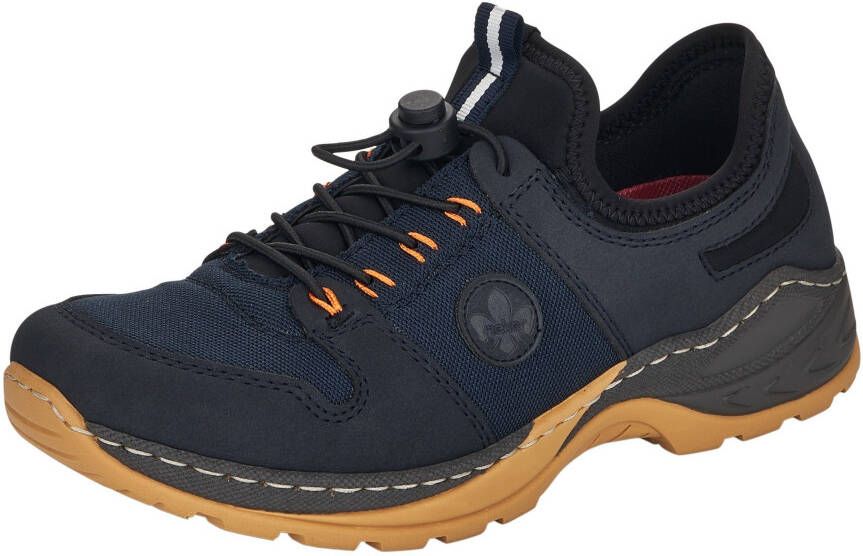 Rieker Slip-on sneakers Trekking Schoen vrijetijdsschoen Slipper met verfijnde randnaad
