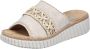 Rieker Sandalen beige Textiel Dames - Thumbnail 4