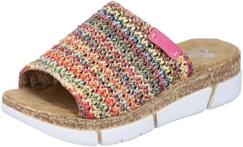 Rieker Slippers sleehak zomerschoen slippers in zomerlook