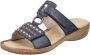 Rieker Slippers sleehak zomerschoen slippers met praktische klittenband - Thumbnail 3