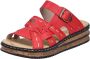 Rieker Petrol Kruis Geborduurde Slipper Green Dames - Thumbnail 3