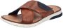 Rieker Stijlvolle en Comfortabele Leren Slippers Brown Heren - Thumbnail 4