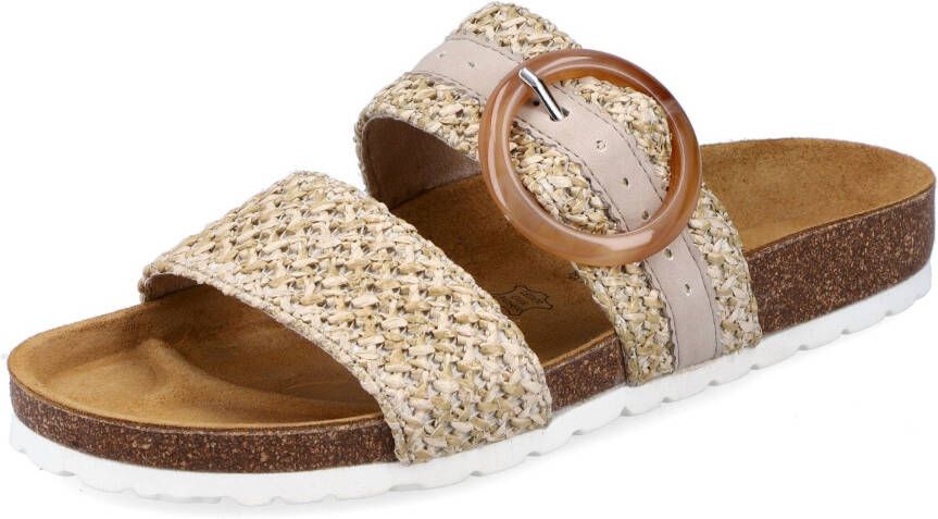 Rieker Slippers met opvallende siergesp