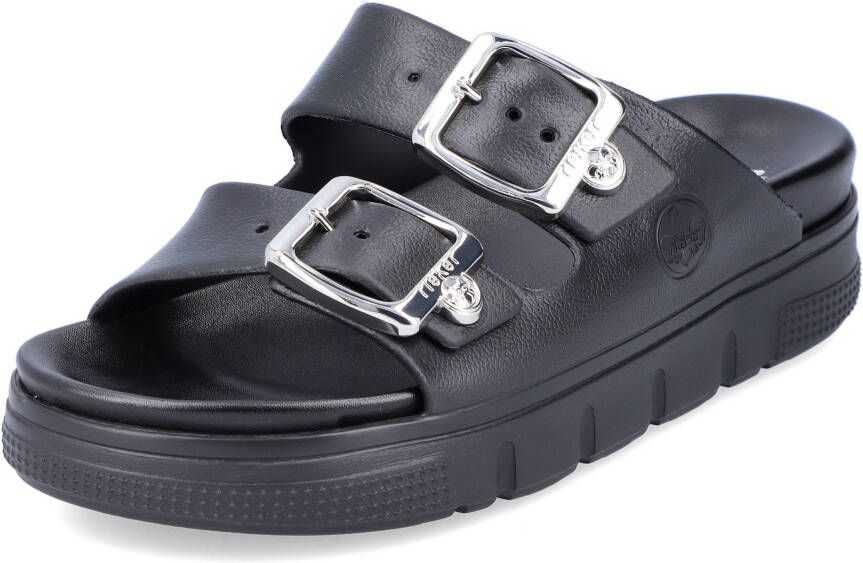 Rieker Slippers plateau zomerschoen slippers in breedte g (=wijd) - Foto 2