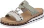 Rieker Slippers sleehak zomerschoen pantoffels met decoratieve kralen - Thumbnail 4