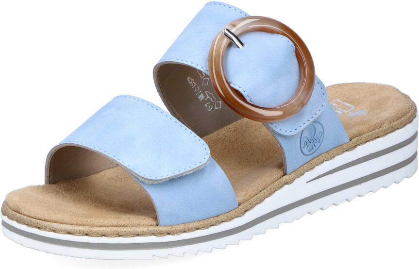 Rieker Slippers sleehak zomerschoen pantoffels met zachte binnenzool