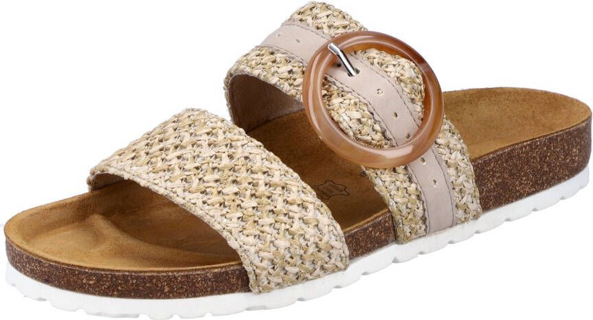 Rieker Slippers zomerschoen slippers pantoffel met decoratieve gesp