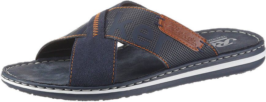 Rieker Slippers zomerschoen slippers badschoen met contraststiksels