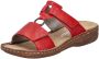 Rieker Slippers Zomerschoen slippers vakantieschoen klittenbandschoen met perforatie - Thumbnail 1