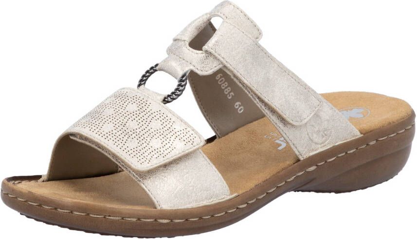 Rieker Slippers zomerschoen strand-schoen klittenbandschoen met perforatie