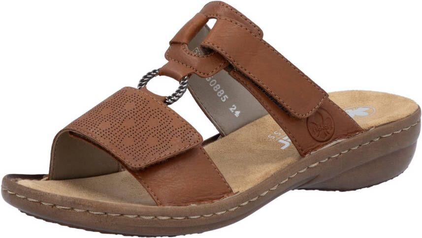 Rieker Slippers zomerschoen strand-schoen klittenbandschoen met perforatie