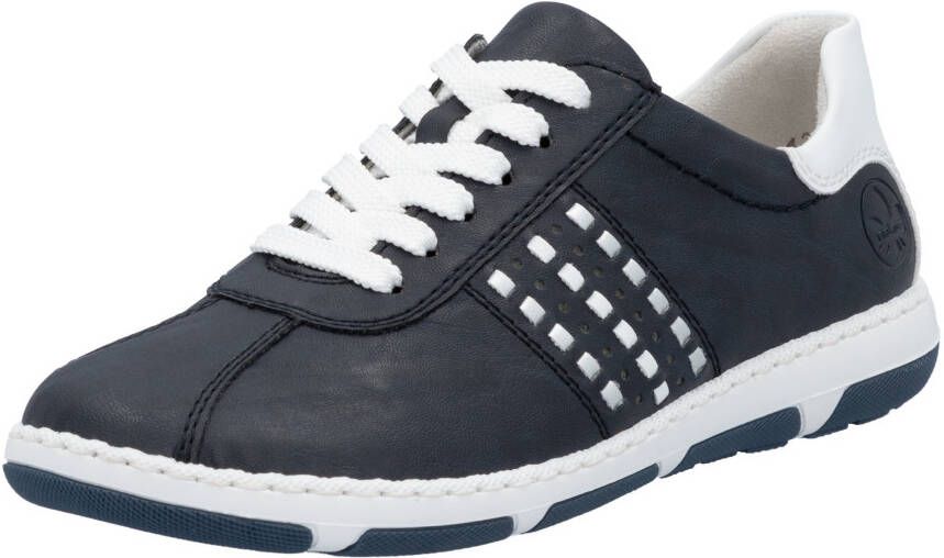 Rieker Sneakers lage schoen vrijetijdsschoen veterschoen met gevoerde schacht