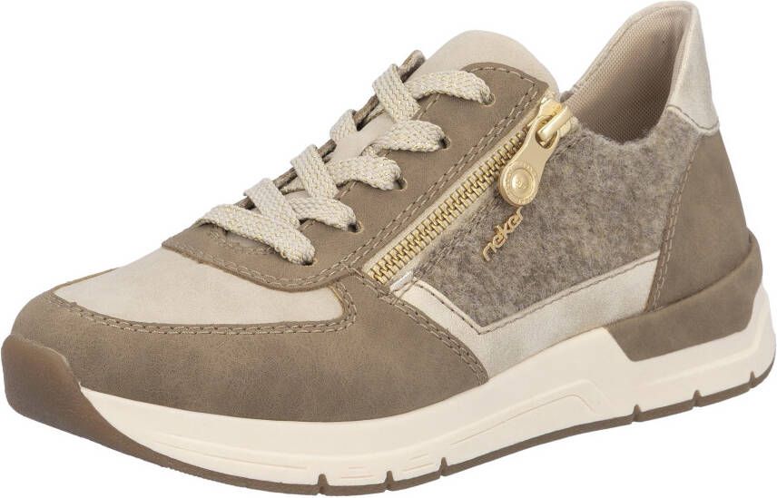 Rieker Sneakers vrijetijdsschoen veterschoen halfschoen met modieuze accenten