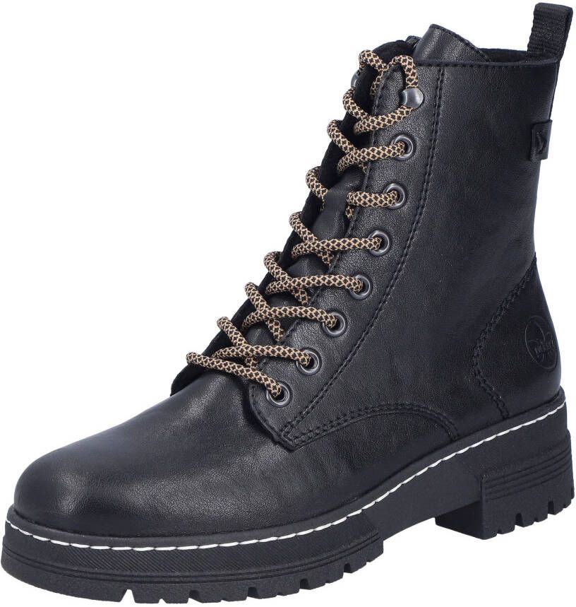 Rieker Veterlaarsjes Veterboots plateaulaarzen profielzool met binnenritssluiting - Foto 2