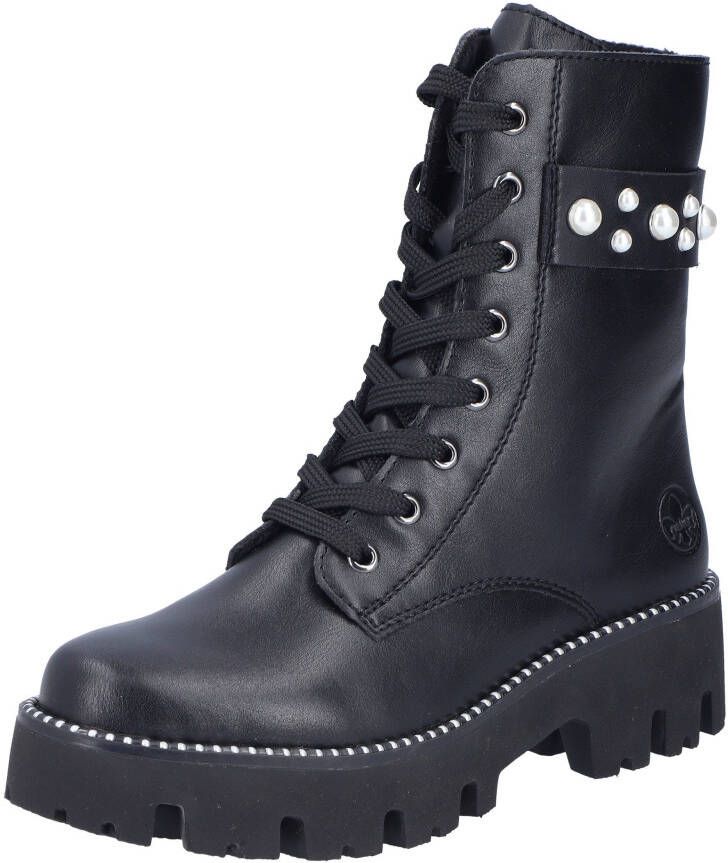 Rieker Veterlaarsjes veterschoenen plateau met extra binnenrits