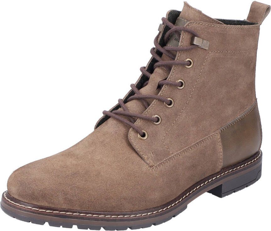 Rieker Veterlaarsjes hakken veterschoenen zakelijke schoen met decoratieve naden