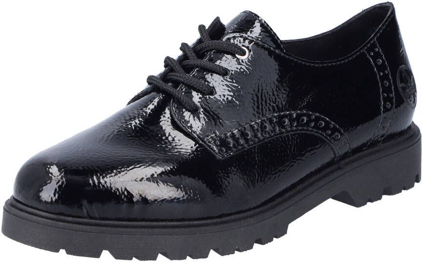Rieker Veterschoenen vrijetijdsschoen lage schoen business veterschoen in glanzende look