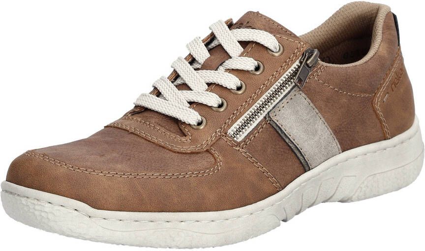 Rieker Veterschoenen met buitenrits vrijetijdsschoen lage schoen veterschoen