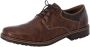 Rieker heren veterschoenen halve schoenen zakelijke schoenen leren schoenen 13200-24 brown - Thumbnail 2