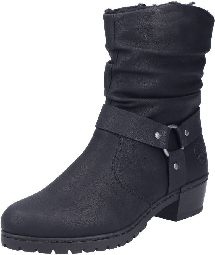 Rieker Winterlaarsjes western-enkellaars cowboylaarzen hakken met decoratieve riem