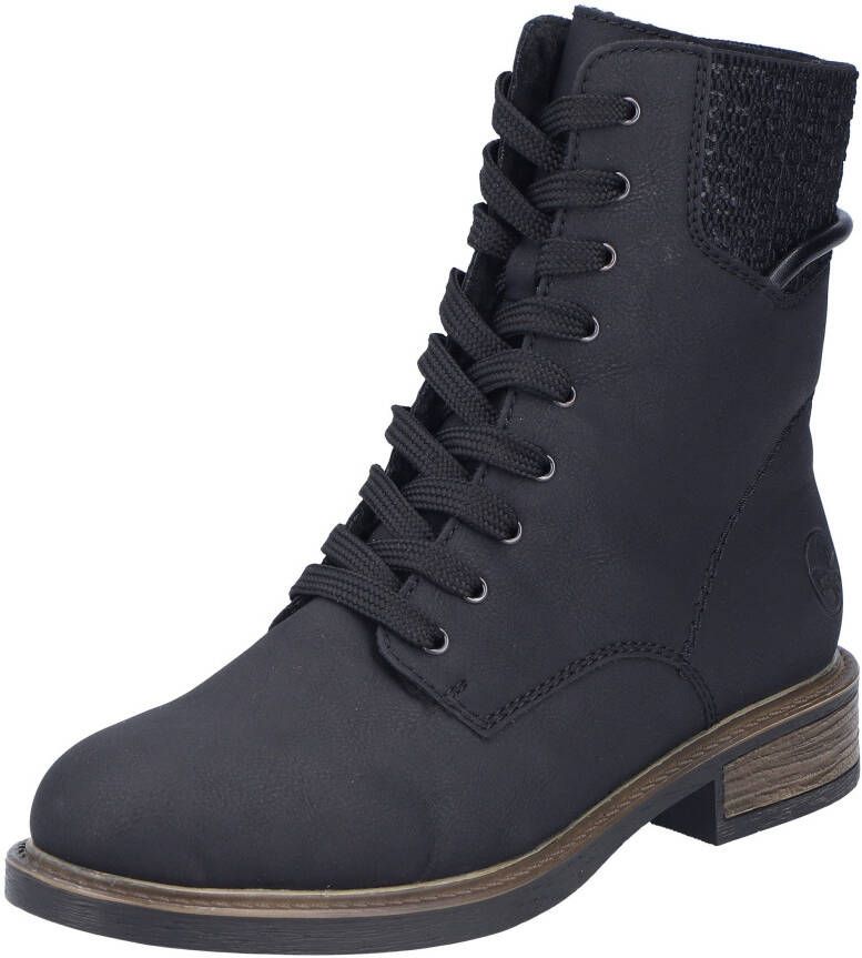 Rieker Winterlaarsjes veterschoenen blokhak met warme voering
