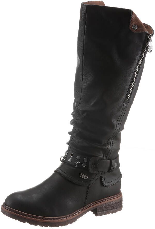 Rieker Winterlaarzen winterboots blokhak met tex-membraan variabele schacht