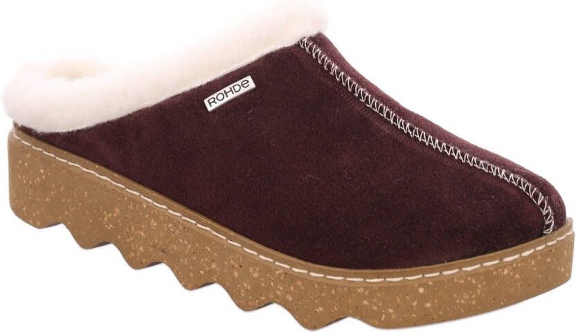 Rohde Pantoffels FOGGIA-D Pantoffel clog met uitneembare binnenzool van schapenvacht