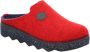 Rohde Easy N 35 klompen damespantoffels muiltjes vilt 6120 rood - Thumbnail 3
