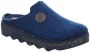 Rohde Easy N 35 klompen damespantoffels muiltjes blauw vilt 6120 54 kobalt - Thumbnail 3