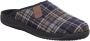 Rohde Heren Pantoffel Muil 2781-56 Blauw Geruit - Thumbnail 3