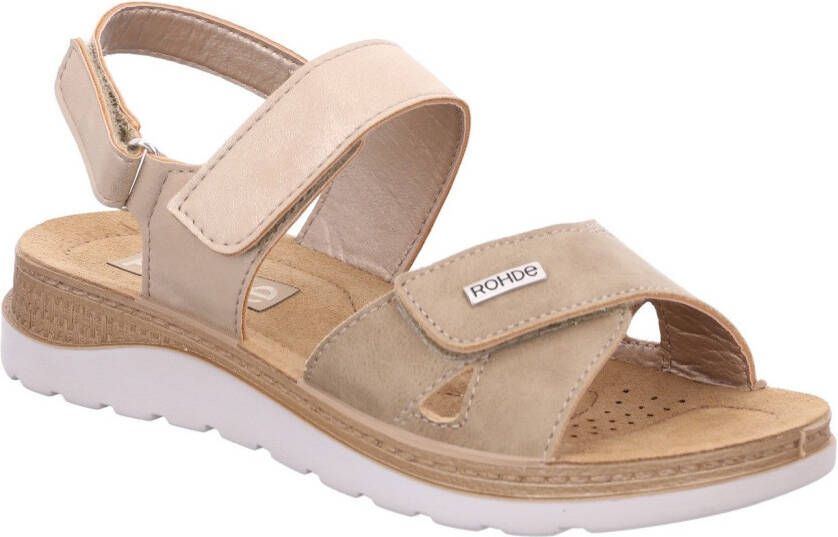 Rohde Sandalen Baviera Zomerschoen klittenbandschoen sleehak sandaal met zacht voetbed