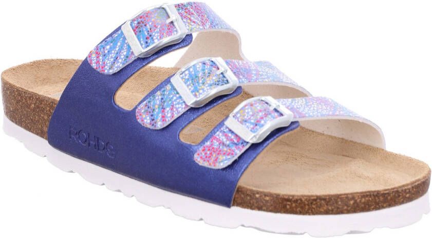 Rohde Slippers Alba Zomerschoen huisschoen strandschoen slippers met drie gespen