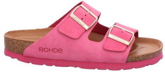 Rohde Slippers Alba sleehak zomerschoenen pantoffels met twee gespsluitingen