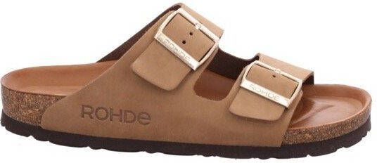Rohde Slippers Alba sleehak zomerschoenen pantoffels met twee gespsluitingen
