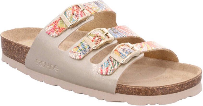 Rohde Slippers Alba Zomerschoen huisschoen strandschoen slippers met drie gespen