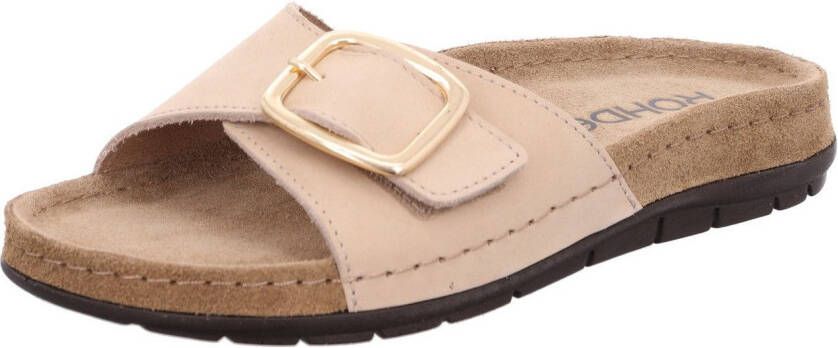 Rohde Slippers Rodigo Zomerschoen slippers strandschoen badschoen met leren zacht voetbed